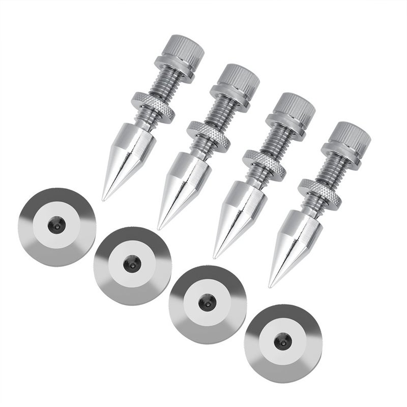 ZERONE 4 Pcs Speaker Spike Isolation Spikes Stand Foot HiFi Speaker Shockproof Cone Base Pads for Speaker Frame, Amplifier, CD DVD Player - Image 1